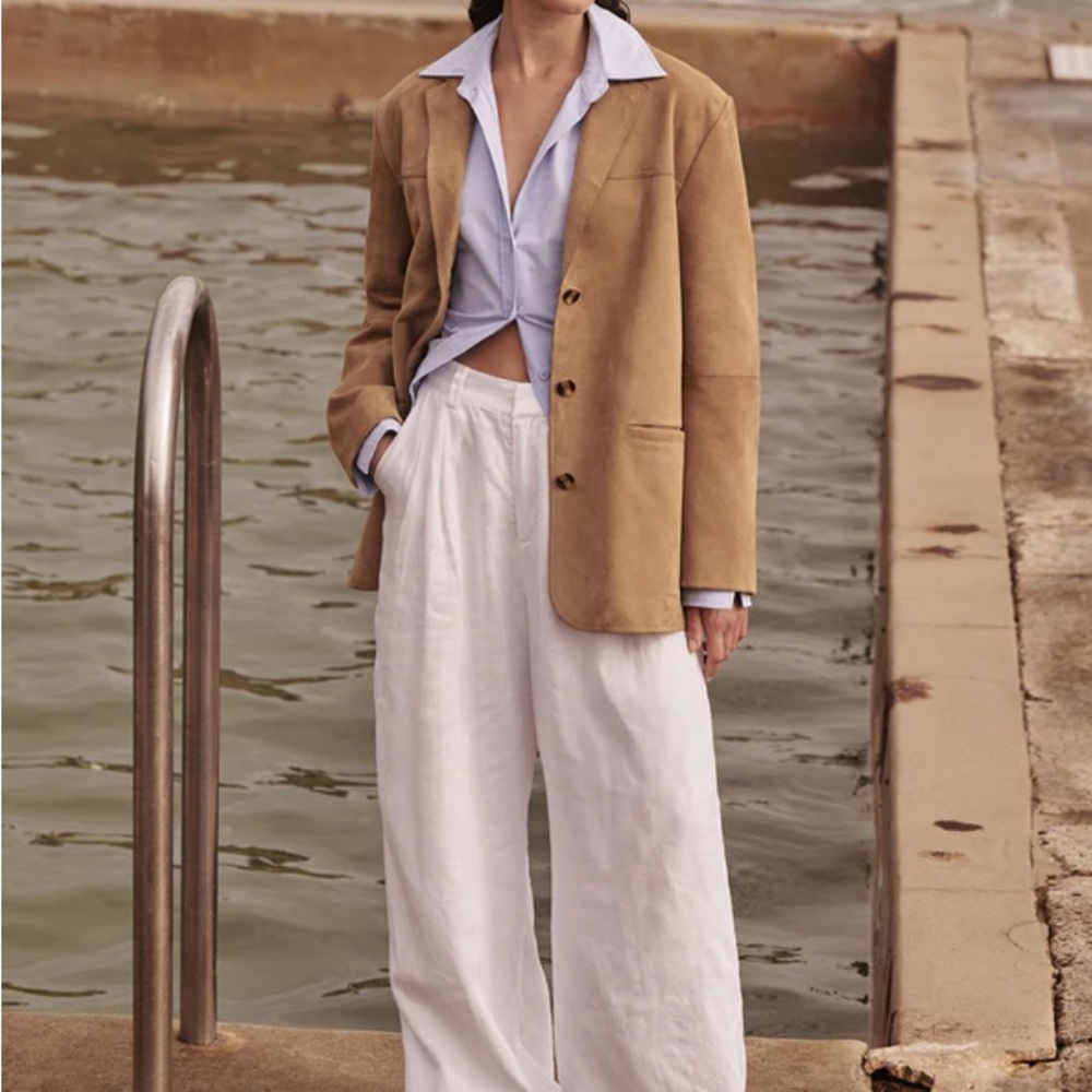 White linen pant